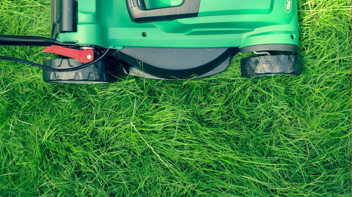 lawnmower cutting grass image