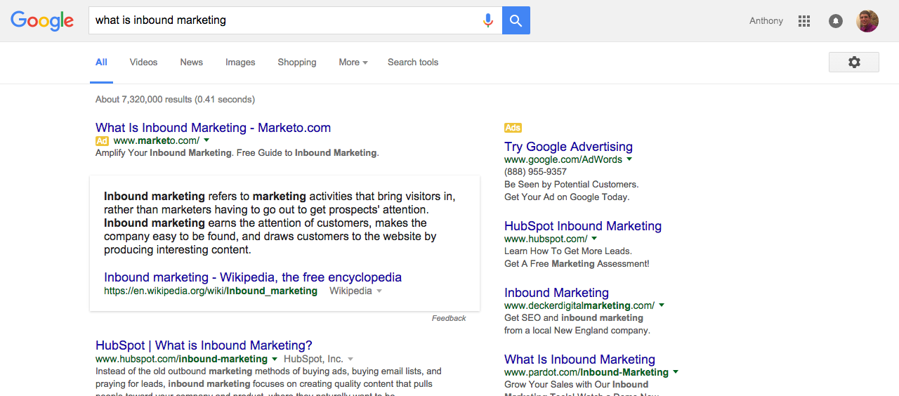 What is Inbound Marketing? Google Search 