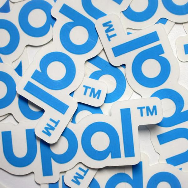 Pile of Drupal stickers